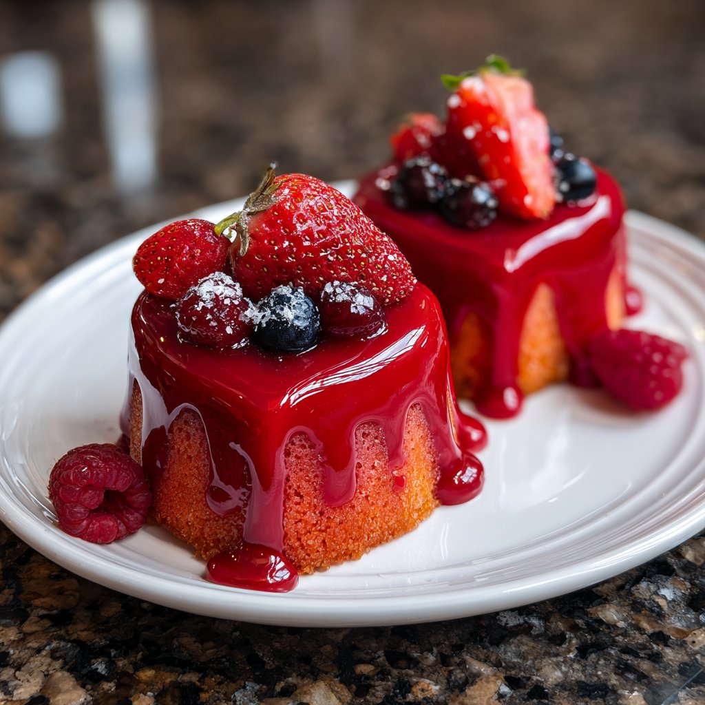 Mini Heart Cake Easy Recipe