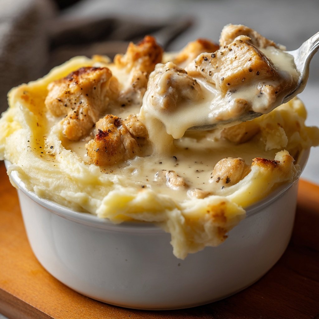 Comfort Food Creamy Chicken and Mashed Potatoes