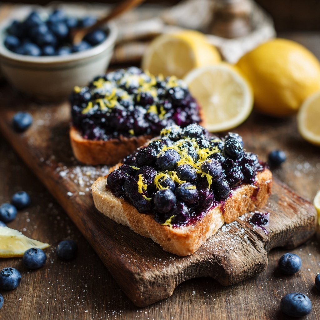 Blueberry Lemon Toasted Bread