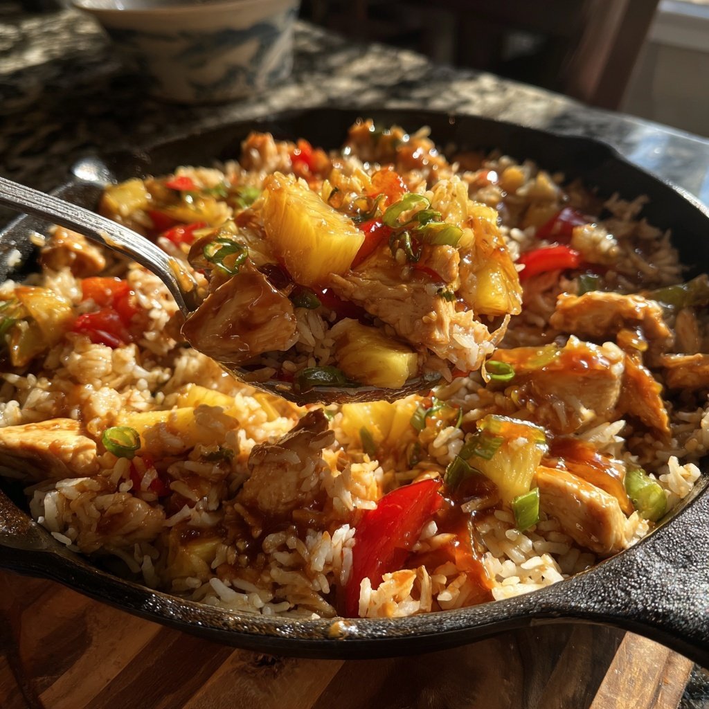 Pineapple Chicken Rice Skillet