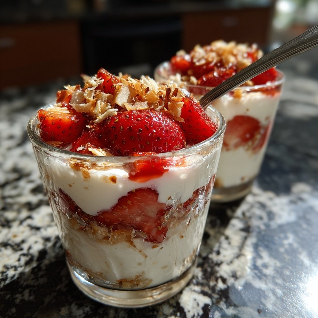 Strawberry Coconut Chia Parfaits