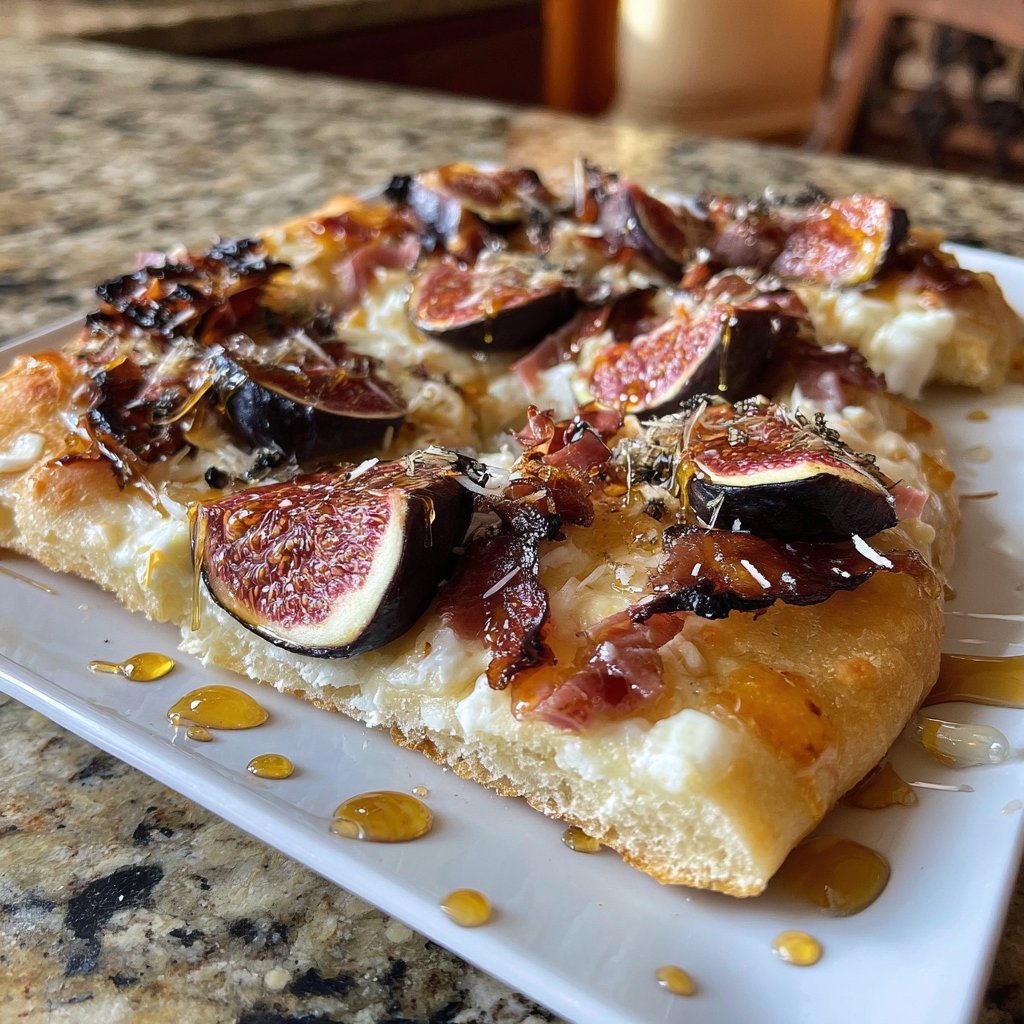 Flatbread with Fig, Prosciutto, and Honey