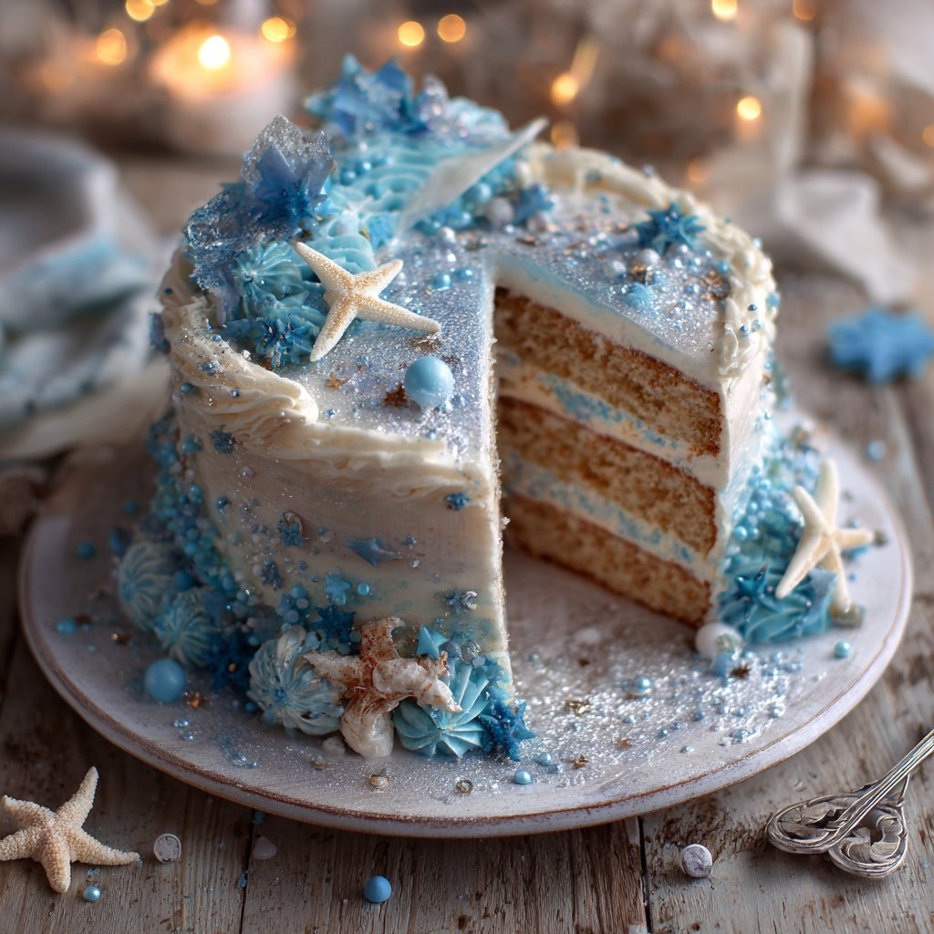 Silver Star Pisces Cake