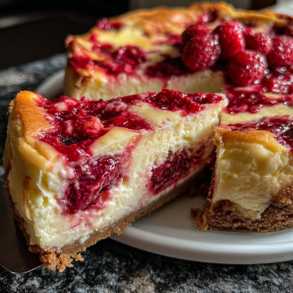White Chocolate Raspberry Cheesecake
