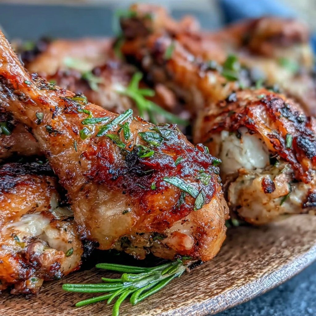 Crispy Oven Baked Drumstick Chicken With Herbs