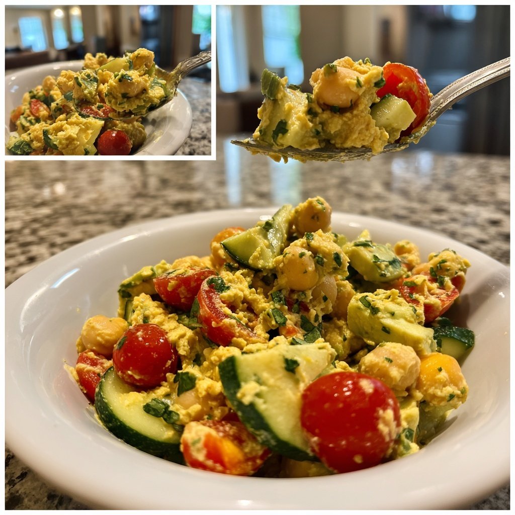 Healthy & Light Avocado Chickpea Salad