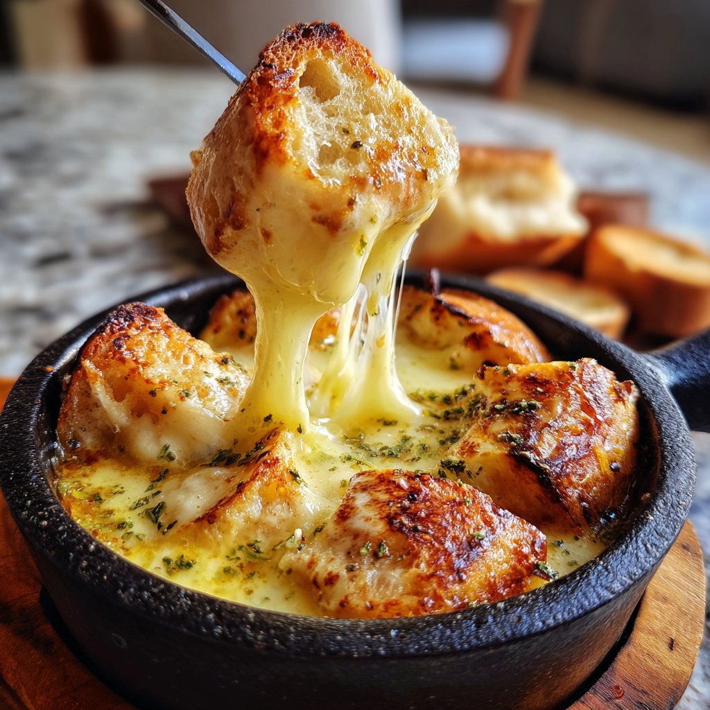 Fondue with Fontina Cheese