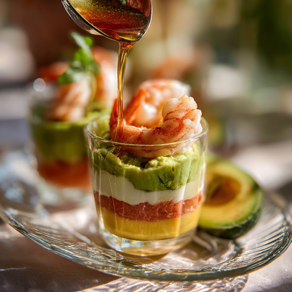 Shrimp and Avocado Martini Cups